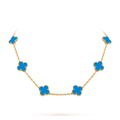 [Favorite]CLASSIC LUCKY 10-MOTIF CLOVER NECKLACE GOLD COLLECTION