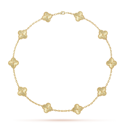 [Favorite]CLASSIC LUCKY 10-MOTIF CLOVER NECKLACE GOLD COLLECTION