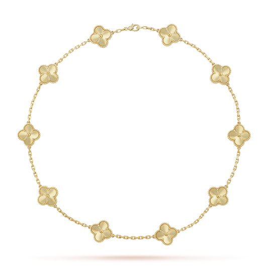 [Favorite]CLASSIC LUCKY 10-MOTIF CLOVER NECKLACE GOLD COLLECTION