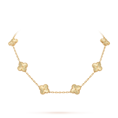 [Favorite]CLASSIC LUCKY 10-MOTIF CLOVER NECKLACE GOLD COLLECTION