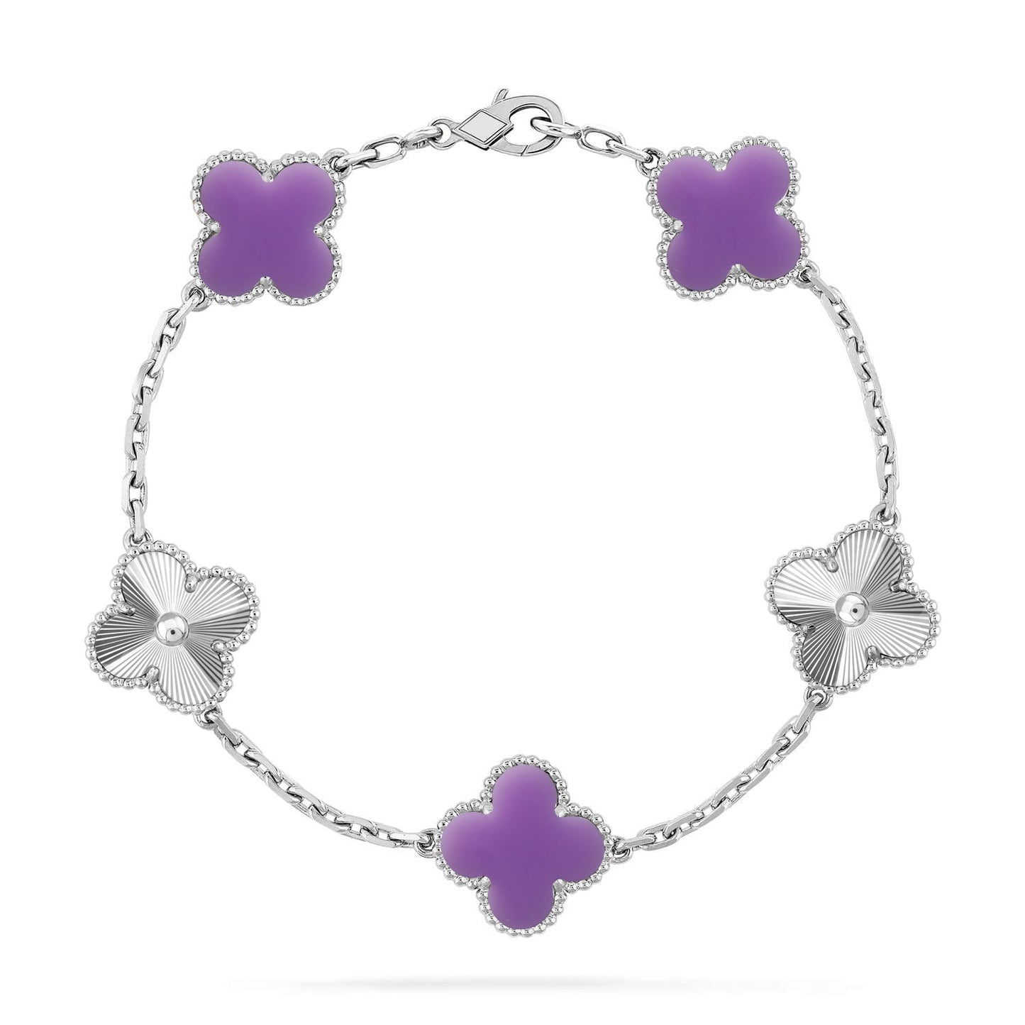 [Favorite]LUCKY CLOVER 5-MOTIF BRACELET - LAVENDER COLLECTION