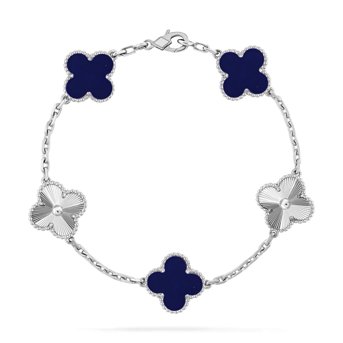 [Favorite]LUCKY CLOVER 5-MOTIF BRACELET - LAPIS LAZULI COLLECTION