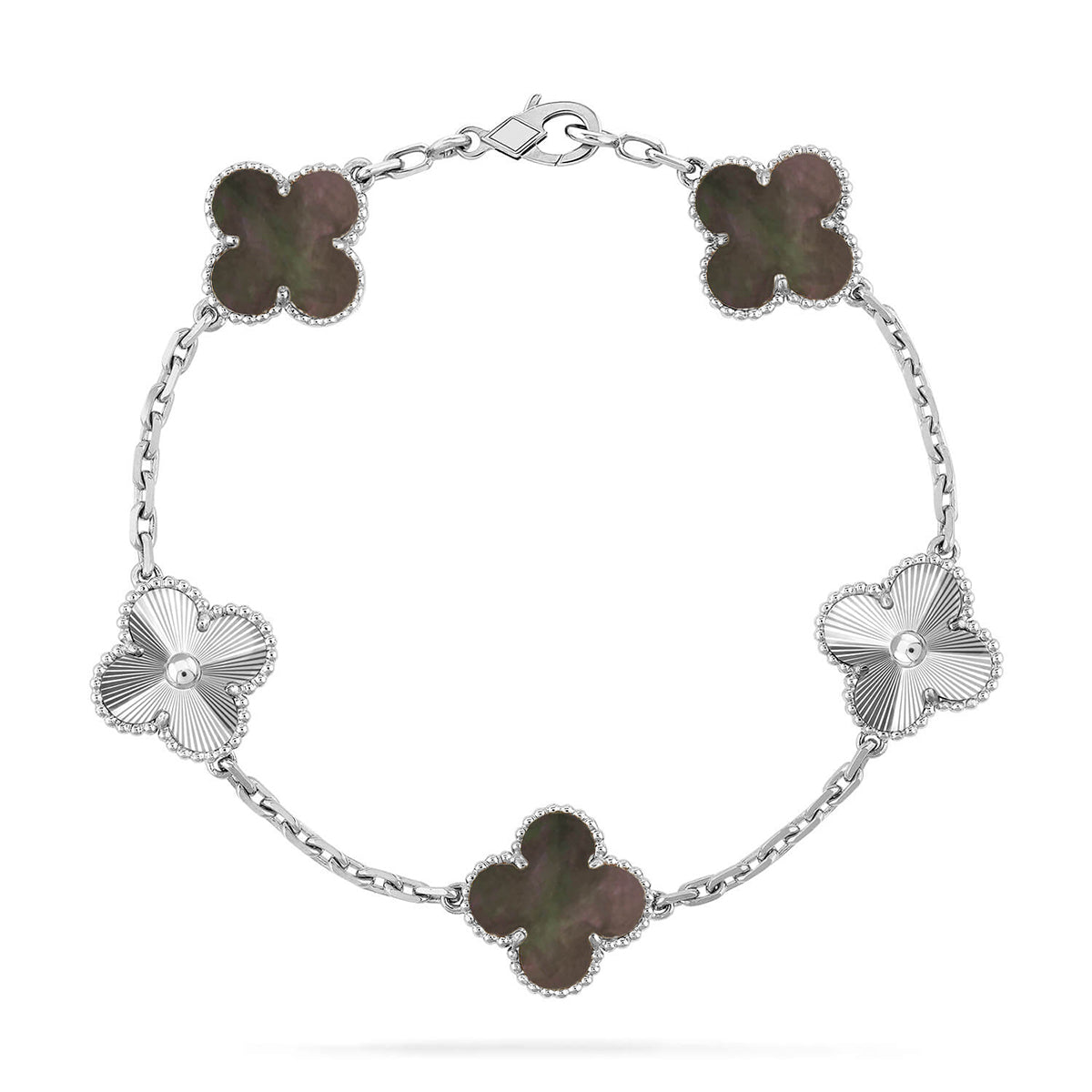 [Favorite]LUCKY CLOVER 5-MOTIF BRACELET - GREY MOTHER-OF-PEARL COLLECTION