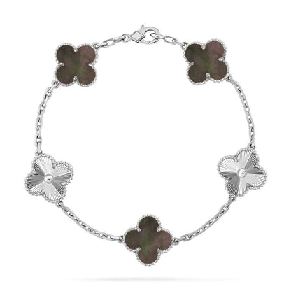[Favorite]LUCKY CLOVER 5-MOTIF BRACELET - GREY MOTHER-OF-PEARL COLLECTION