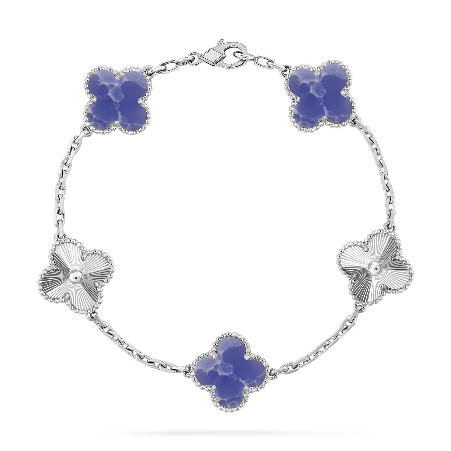 [Favorite]LUCKY CLOVER 5-MOTIF BRACELET - BLUE LARIMAR COLLECTION