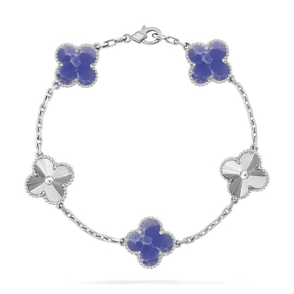 [Favorite]LUCKY CLOVER 5-MOTIF BRACELET - BLUE LARIMAR COLLECTION