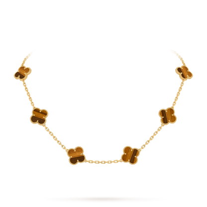 [Favorite]CLASSIC LUCKY 10-MOTIF CLOVER NECKLACE GOLD COLLECTION