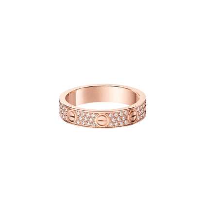 [Favorite]LOVE 4MM PAVÉ DIAMOND RING