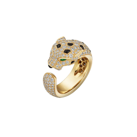 [Favorite]PANTHÈRE DE DIAMOND HALF-PAVÉ MEDIUM RING