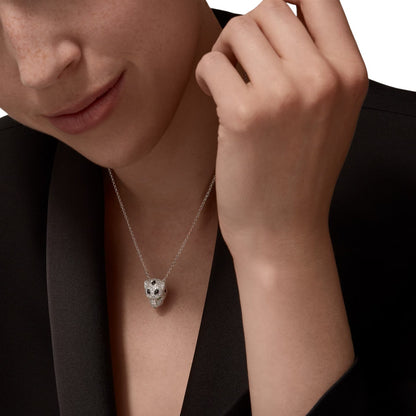 [Favorite]LEOPARD HEAD FULL PAVÉ DIAMOND PENDANT NECKLACE