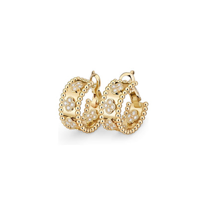 [Favorite]KALEIDOSCOPE CLOVER HOOP EARRINGS
