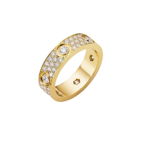 [Favorite]LOVE 5.5MM FULL-PAVÉ 6-DIAMOND RING