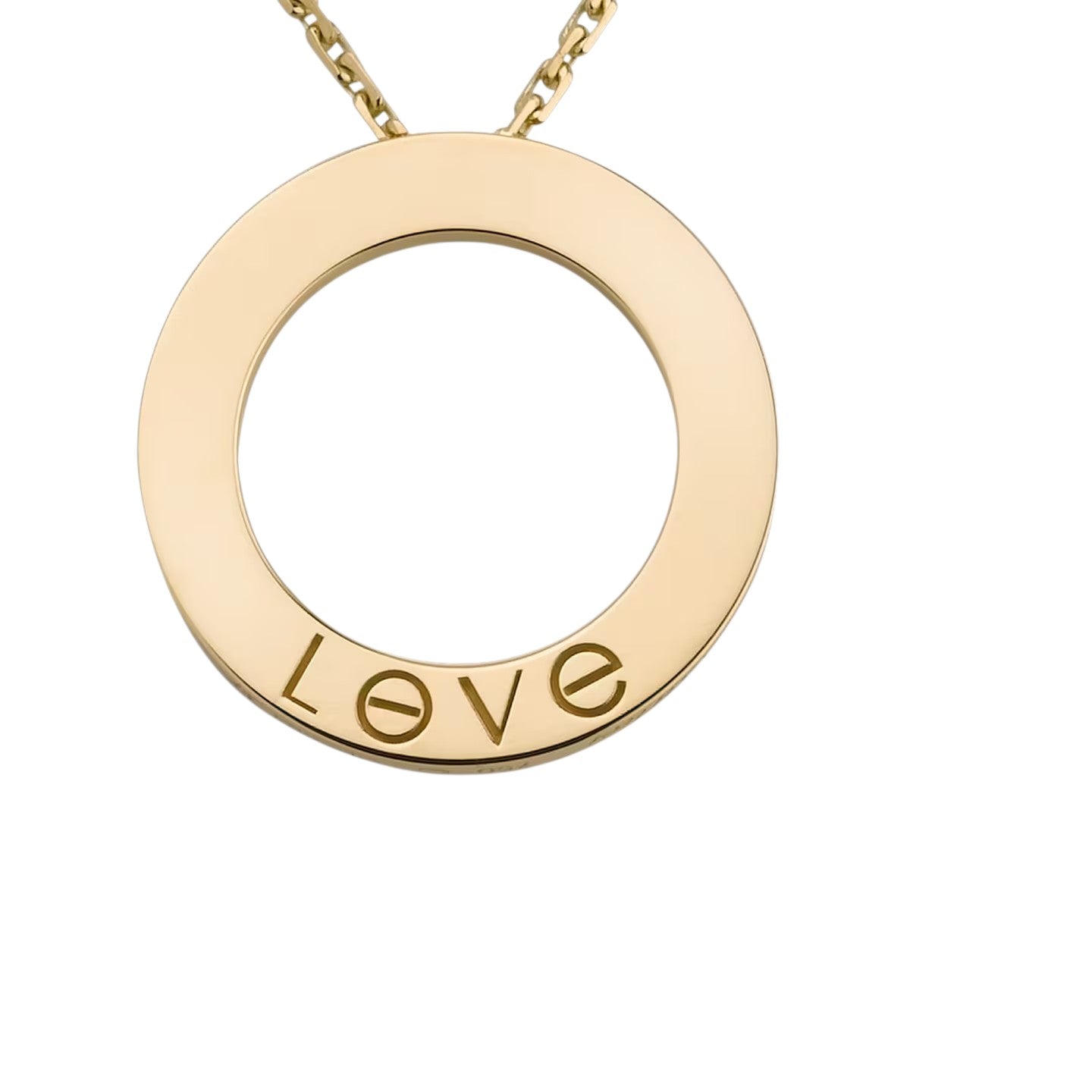 [Favorite]LOVE LARGE CIRCULAR PENDANT NECKLACE