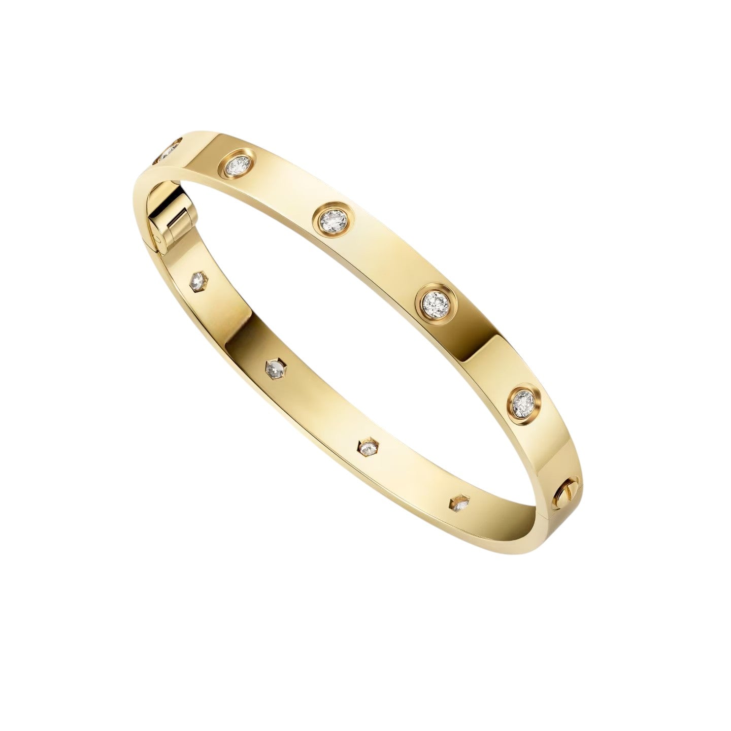 [Favorite]CLASSIC 6.1MM LOVE SINGLE-SCREW CLOSURE BANGLE - 10-DIAMOND