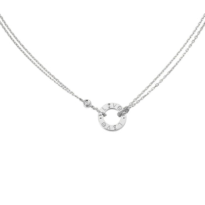 [Favorite]LOVE CIRCULAR PENDANT 2-DIAMOND NECKLACE