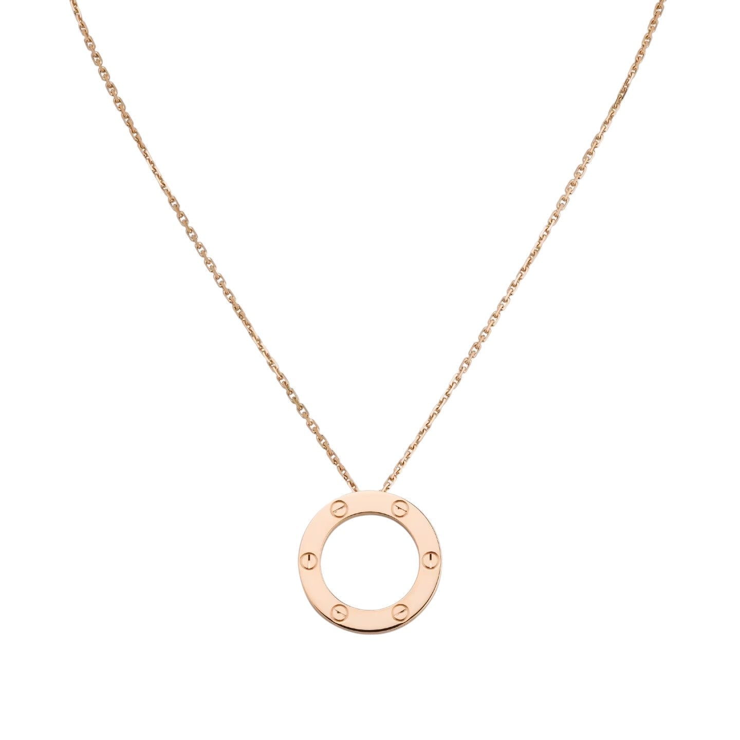 [Favorite]LOVE LARGE CIRCULAR PENDANT NECKLACE