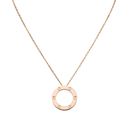 [Favorite]LOVE LARGE CIRCULAR PENDANT NECKLACE