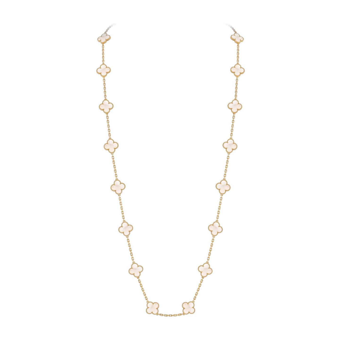[Favorite]CLASSIC 20-MOTIF LUCKY CLOVER LONG NECKLACE GOLD COLLECTION