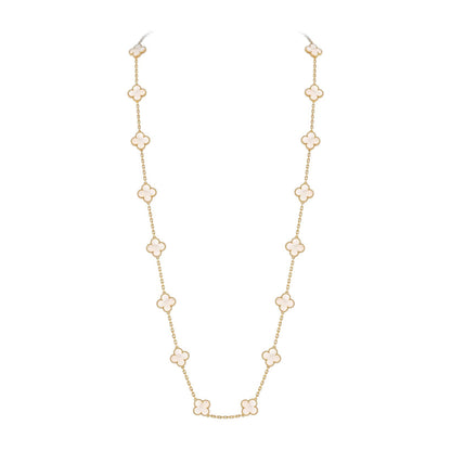 [Favorite]CLASSIC 20-MOTIF LUCKY CLOVER LONG NECKLACE GOLD COLLECTION