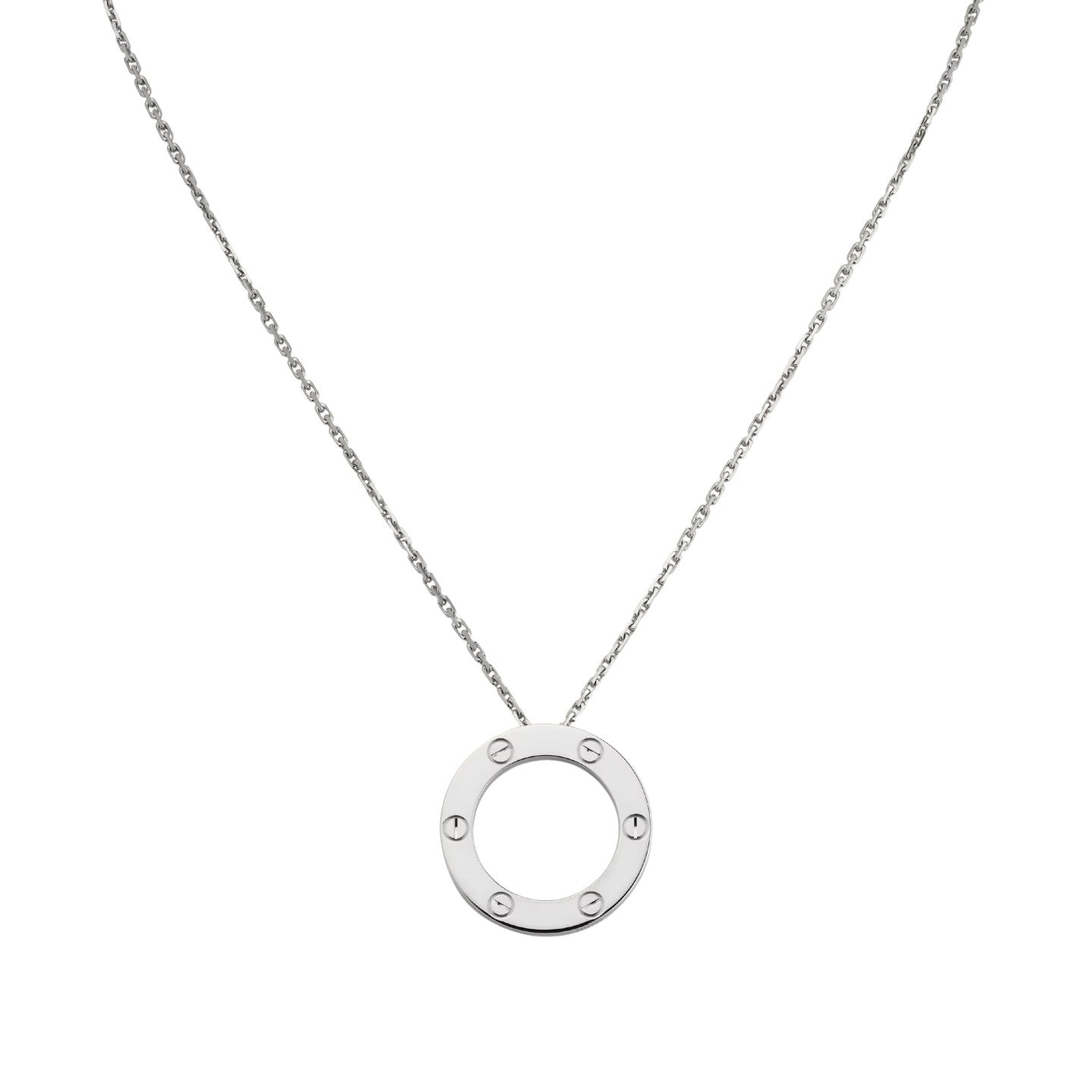 [Favorite]LOVE LARGE CIRCULAR PENDANT NECKLACE