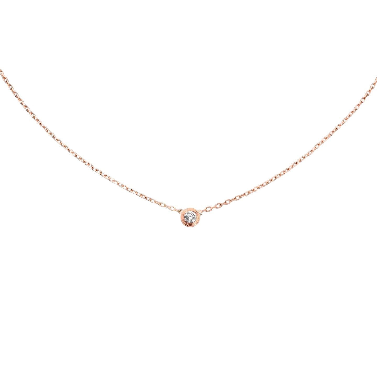 [Favorite]LOVE SCREW PENDANT SINGLE DIAMOND NECKLACE