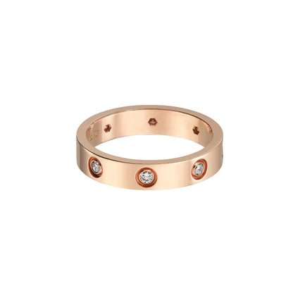 [Favorite]LOVE 4MM 8 DIAMONDS RING