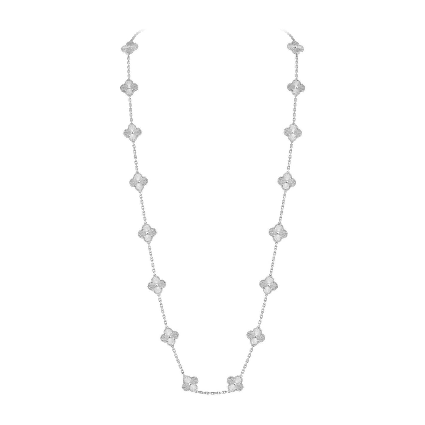 [Favorite]KLASSISCHE GLÜCKSSCHWEINCHEN-HALSKETTE MIT 20 MOTIVEN AUS WEISSGOLD