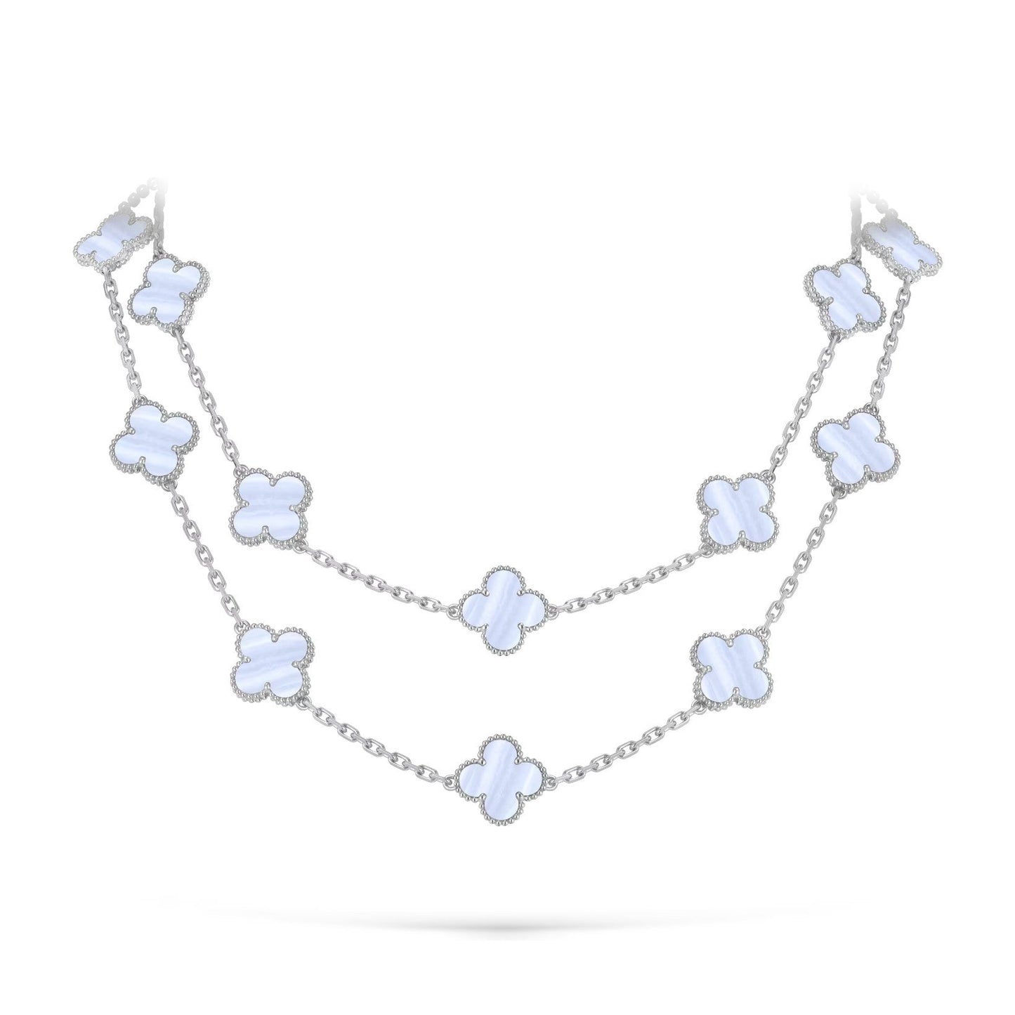 [Favorite]KLASSISCHE GLÜCKSSCHWEINCHEN-HALSKETTE MIT 20 MOTIVEN AUS WEISSGOLD