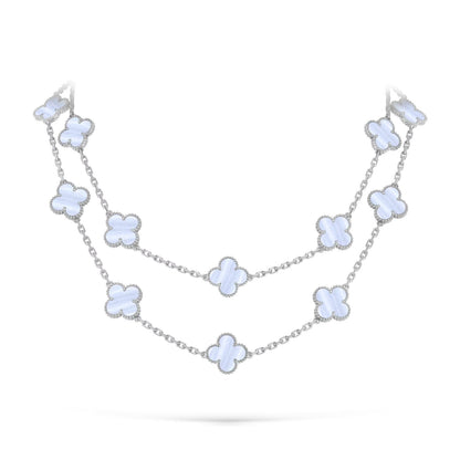 [Favorite]KLASSISCHE GLÜCKSSCHWEINCHEN-HALSKETTE MIT 20 MOTIVEN AUS WEISSGOLD
