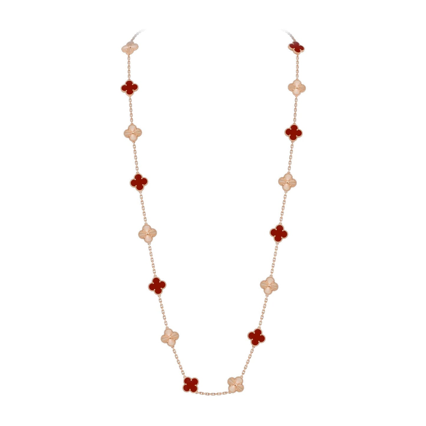 [Favorit]KLASSISCHE 20-MOTIV GLÜCKSKLEE-HALSKEtte ROSÉGOLD KOLLEKTION