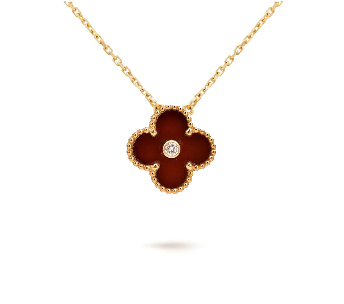 [Favorite]LIMITED EDITION CHRISTMAS CLOVER FLOWER NECKLACE - 15MM ANNUAL COLLECTIBLE PENDANT