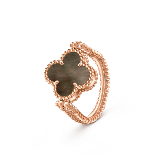 [Favorite]LUCKY CLOVER ROSE GOLD REVERSIBLE RING