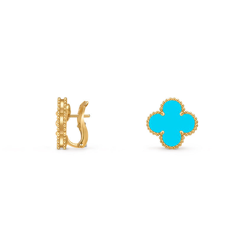 [Lieblingsartikel]15 MM KLEEBLUME OHRSTECKER GOLD KOLLEKTION