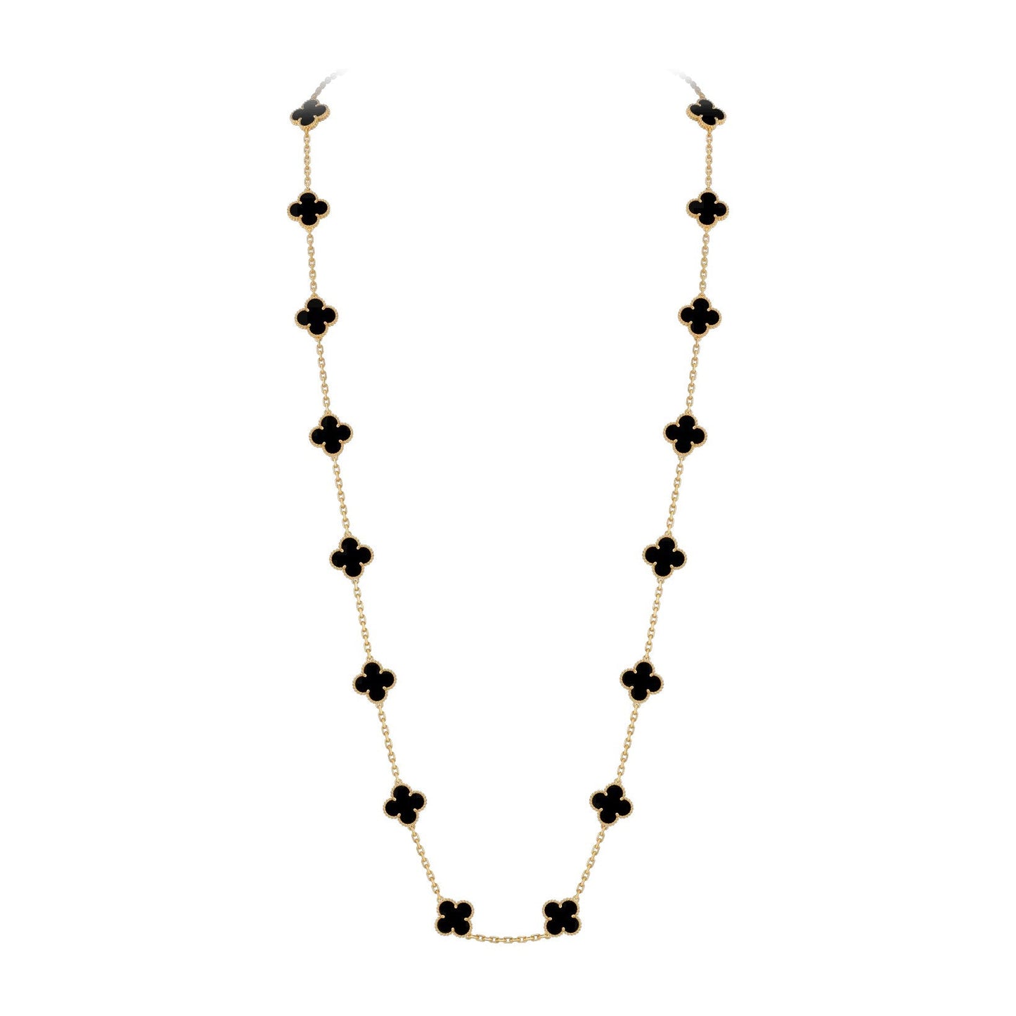 [Favorite]CLASSIC 20-MOTIF LUCKY CLOVER LONG NECKLACE GOLD COLLECTION