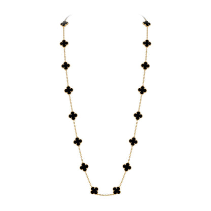 [Favorite]CLASSIC 20-MOTIF LUCKY CLOVER LONG NECKLACE GOLD COLLECTION