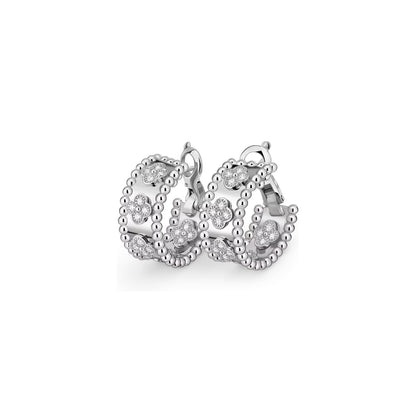 [Favorite]KALEIDOSCOPE CLOVER HOOP EARRINGS