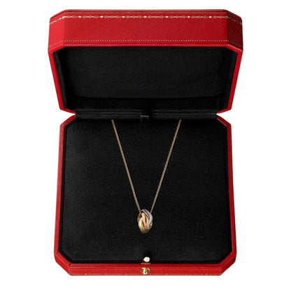 [Favorite]TRI-COLOR SQUARE RING NECKLACE