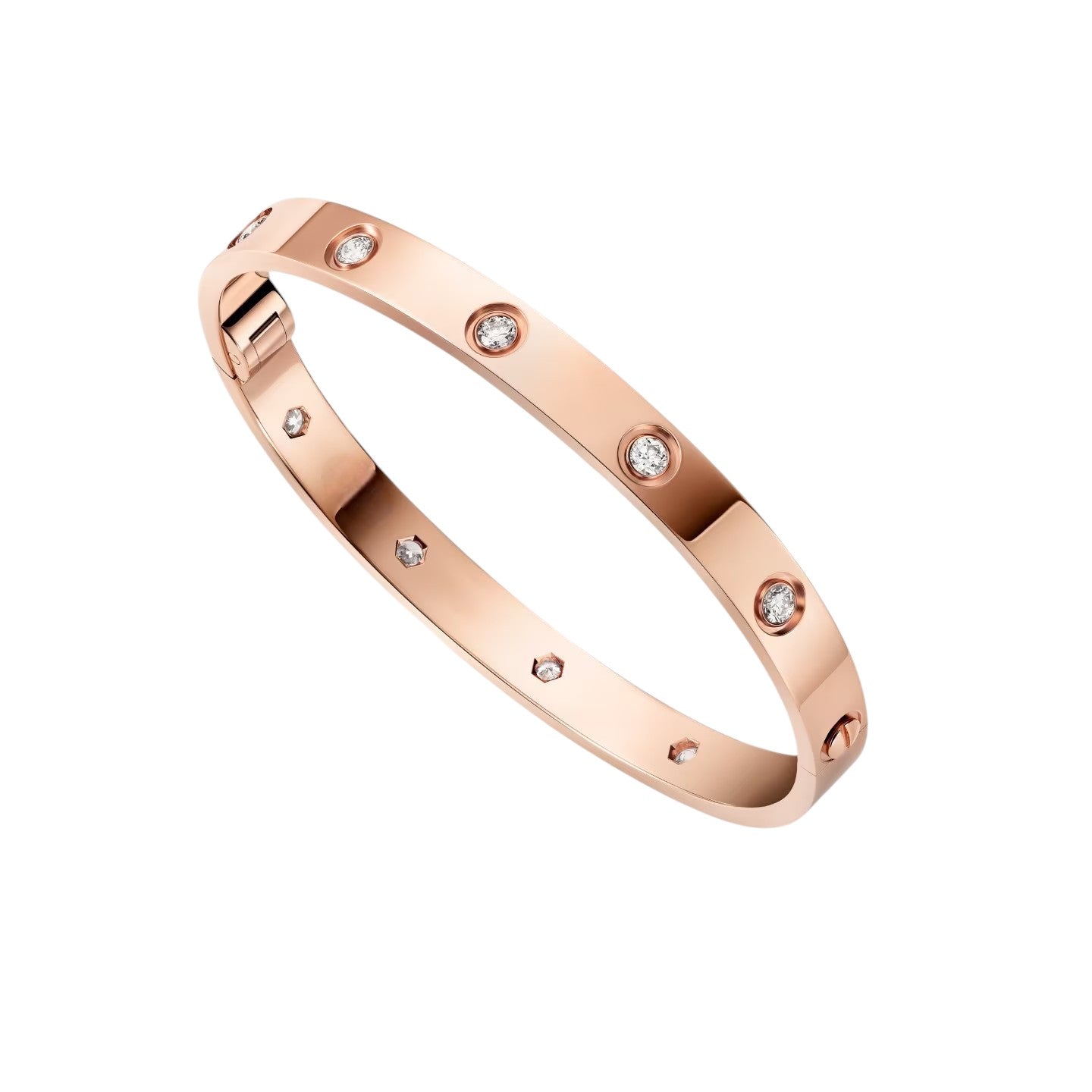 [Favorite]CLASSIC 6.1MM LOVE SINGLE-SCREW CLOSURE BANGLE - 10-DIAMOND