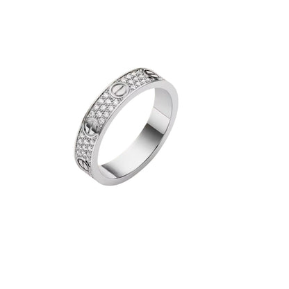 [Favorite]LOVE 4MM PAVÉ DIAMOND RING