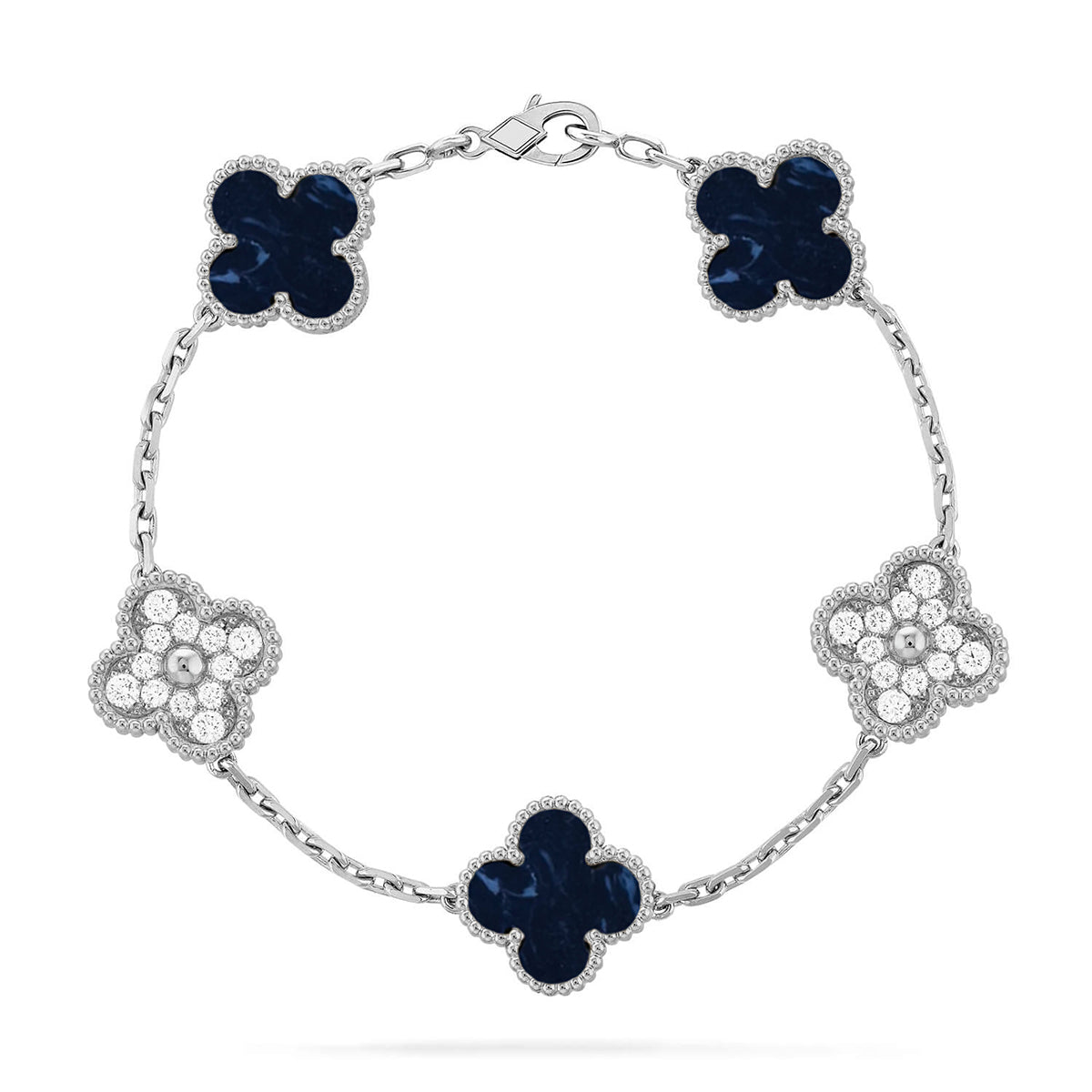 [Favorite]LUCKY CLOVER 5-MOTIF BRACELET - PIETERSITE COLLECTION