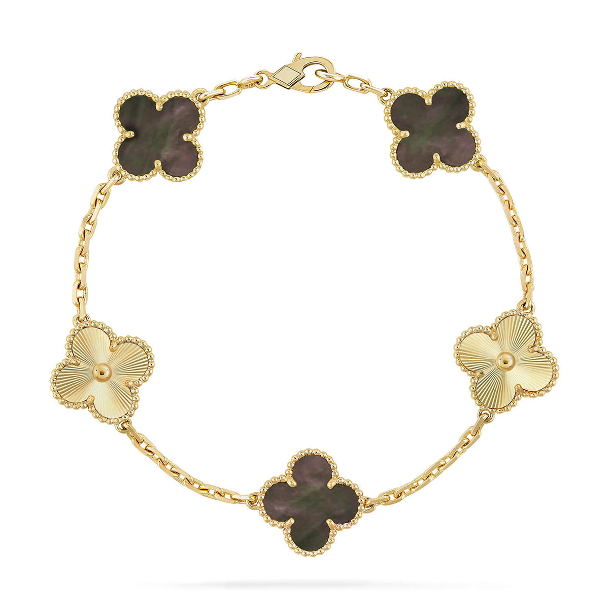 [Favorite]LUCKY CLOVER 5-MOTIF BRACELET - GREY MOTHER-OF-PEARL COLLECTION