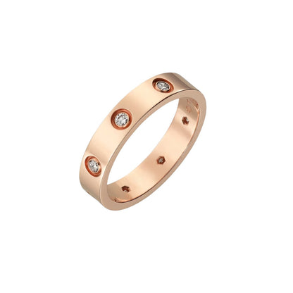 [Favorite]LOVE 4MM 8 DIAMONDS RING