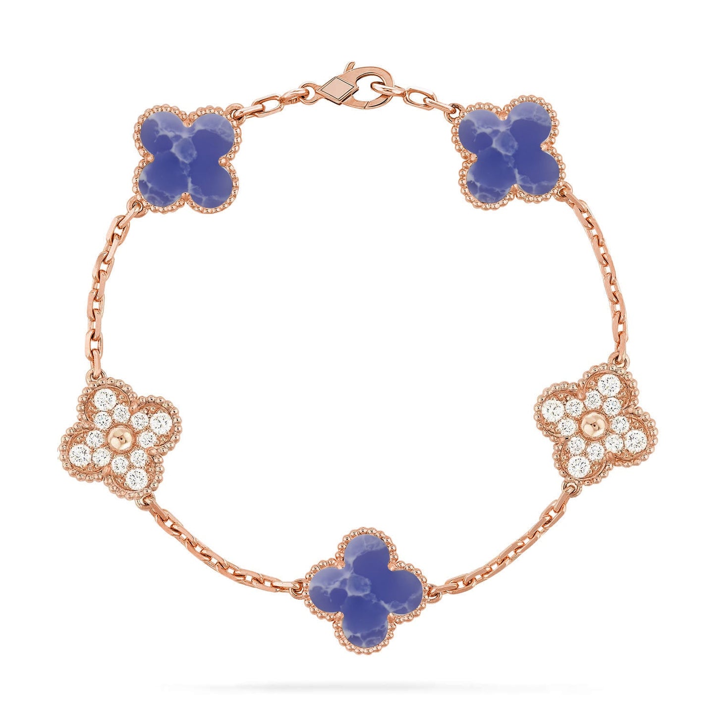 [Favorite]LUCKY CLOVER 5-MOTIF BRACELET - BLUE LARIMAR COLLECTION