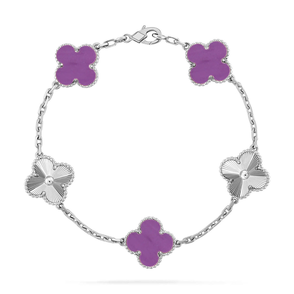 [Favorite]LUCKY CLOVER 5-MOTIF BRACELET - VIOLET COLLECTION