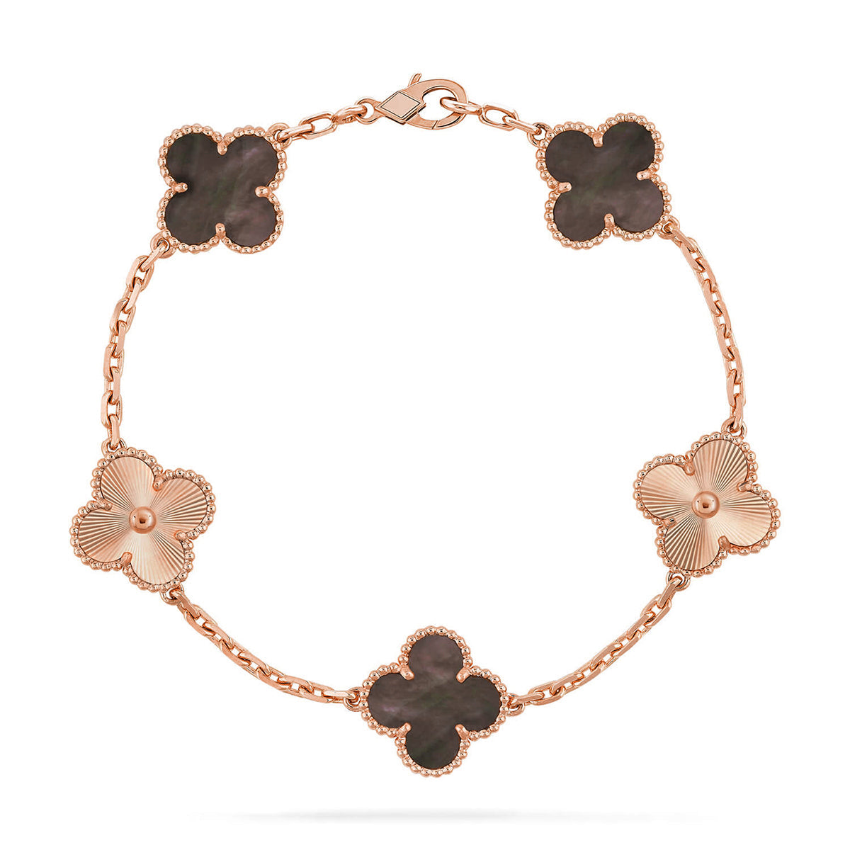 [Favorite]LUCKY CLOVER 5-MOTIF BRACELET - GREY MOTHER-OF-PEARL COLLECTION