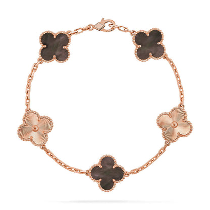 [Favorite]LUCKY CLOVER 5-MOTIF BRACELET - GREY MOTHER-OF-PEARL COLLECTION