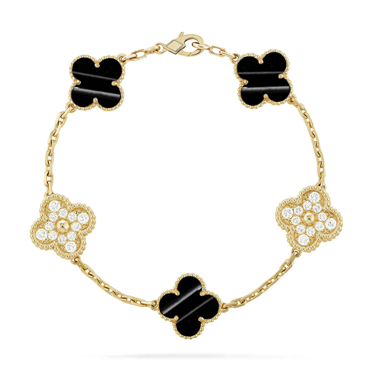 [Favorite]LUCKY CLOVER 5-MOTIF BRACELET - PULSE STONE COLLECTION