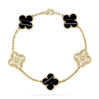 [Favorite]LUCKY CLOVER 5-MOTIF BRACELET - PULSE STONE COLLECTION