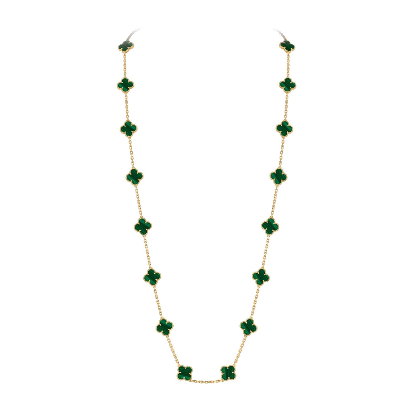 [Favorite]CLASSIC 20-MOTIF LUCKY CLOVER LONG NECKLACE GOLD COLLECTION
