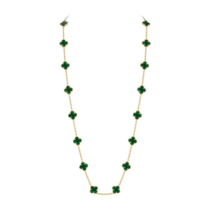 [Favorite]CLASSIC 20-MOTIF LUCKY CLOVER LONG NECKLACE GOLD COLLECTION